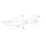 Hanah Home Muson Soporte TV Antracita, Ancho 120 cm, Profundidad 29.6 cm, Altura 18.2 cm, Tablero Partículas Melamina 18mm
